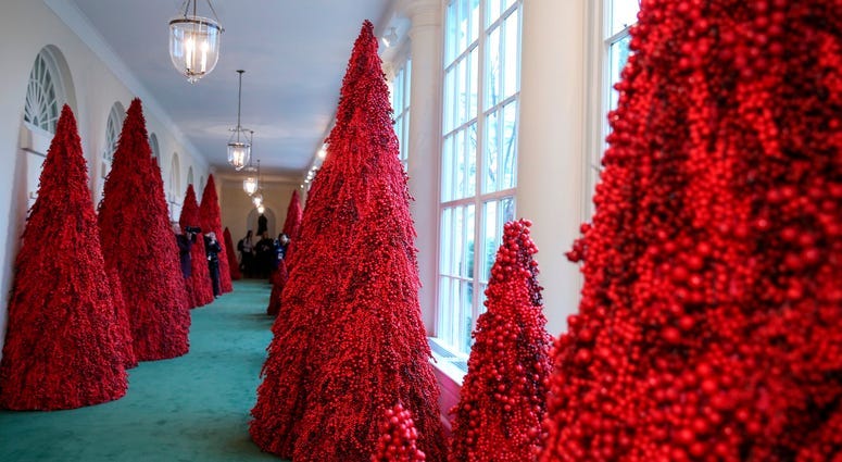Melania Trump unveils White House Christmas decorations