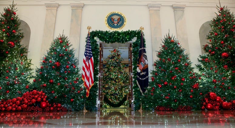 Melania Trump unveils White House Christmas decorations