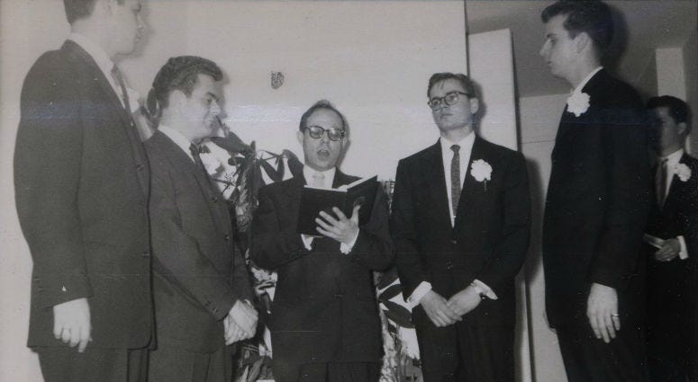 On both coasts, a search for 2 men photographed on their wedding day in 1950s 