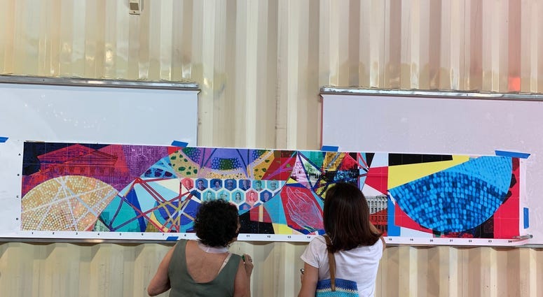 Hundreds turn out to add color to Philadelphia Foundation legacy mural