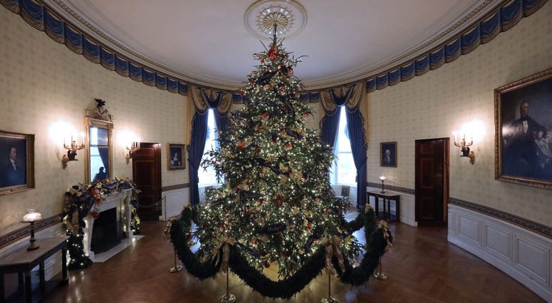 Melania Trump unveils White House Christmas decorations