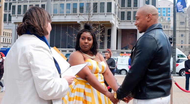 Wedding Wednesdays resume, couples say 'I do' at LOVE Park